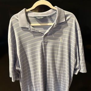 Polo Ralph Lauren Blue Striped Golf Shirt — Men’s Size XL